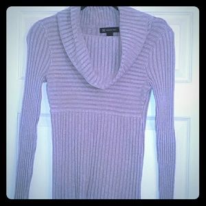 International Concepts Ribbed Cowl Neck Top